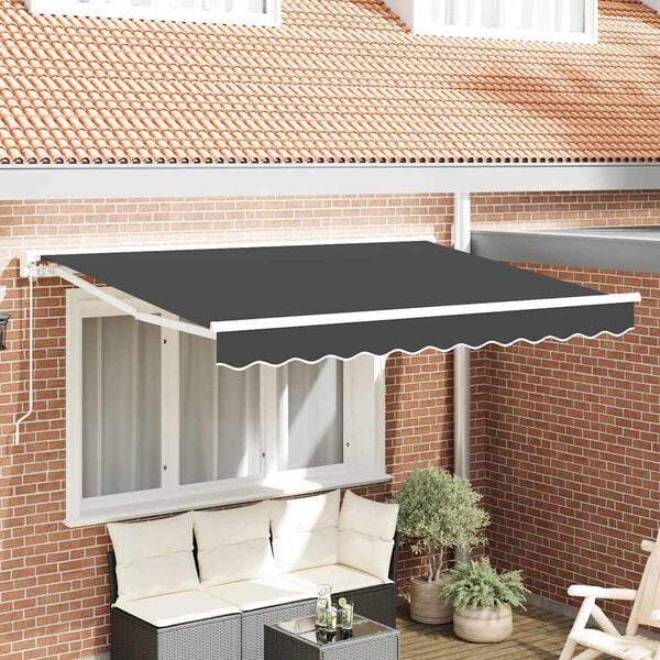 vidaXL Innvendbar Markise Antrasitt 300 x 200 cm Polyester og Metall
