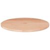 vidaXL Rund bordplate &Oslash;40x1,5 cm ubehandlet heltre eik