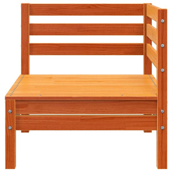 vidaXL Utend&oslash;rs hj&oslash;rnesofa voksbrun heltre furu