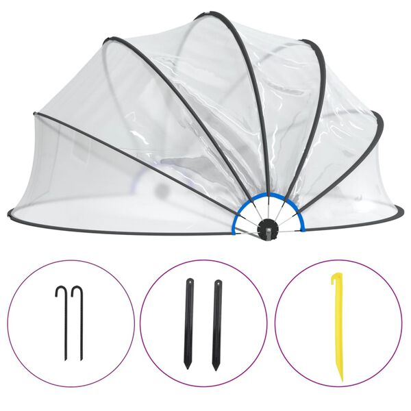 vidaXL Bassengkuppel rund 467x234 cm PVC