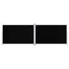 vidaXL Uttrekkbar sidemarkise 200x600 cm svart