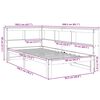 vidaXL Seng med bokhylle uten madrass voksbrun 90x190 cm heltre furu