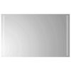 vidaXL LED Badevindu med speil Gjennomsiktig 80 x 50 cm herdet glass