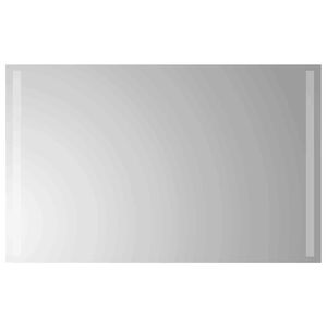 vidaXL LED Badevindu med speil Gjennomsiktig 80 x 50 cm herdet glass
