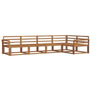 vidaXL Utend&oslash;rs sofa-sett 5 pcs Naturlig Solid akasietre