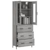 vidaXL Highboard gr&aring; sonoma 69,5x34x180 cm konstruert tre