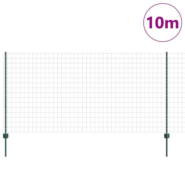 vidaXL Gjerde med innlegg. grønn 1.2 x 10 m Stål