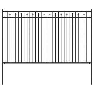 vidaXL Spikertrekkza BAARLO 200 x 116 cm Pulverlakkert st&aring;l Svart