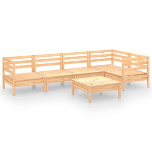 vidaXL Hagesofagruppe 6 deler heltre furu