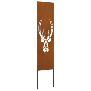 vidaXL Hageprivat skjerm Dyretrykk Rusten 32 x 140 cm Cortenst&aring;l