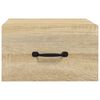 vidaXL Veggmontert nattbord sonoma eik 35x35x20 cm