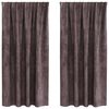 vidaXL Fl&oslash;yel Gardiner 2 stk. Brun 175 x 140 cm Fl&oslash;yel