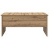 vidaXL Kaffebord Artisan Eik 102 x 50,5 x 46,5 cm Konstruert tre