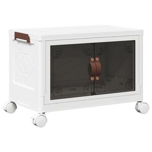 vidaXL Oppbevaringsboks stablebar med hjul 28 L 48,5x29,5x33 cm