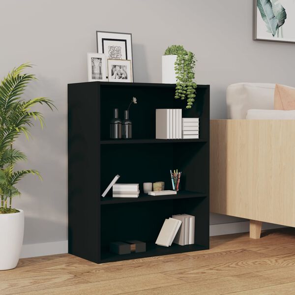 vidaXL Hengende veggskap svart 69,5x32,5x90 cm