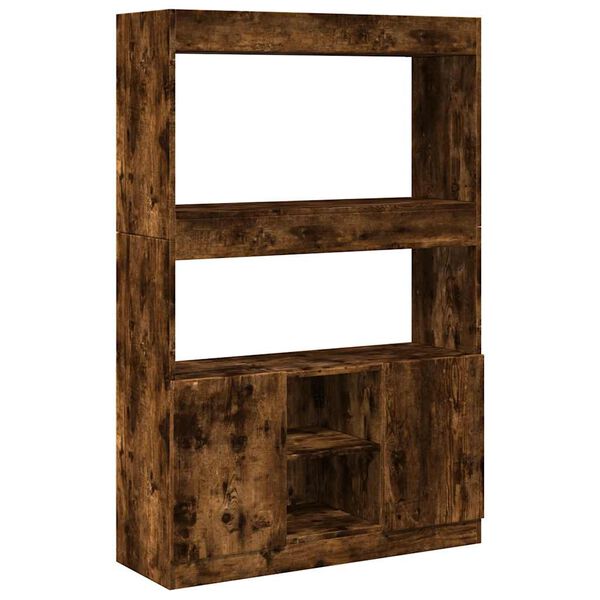 vidaXL Highboard røkt eik 92x33x140 cm konstruert tre