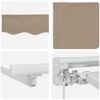 vidaXL Markiseramme Beige 250 x 200 cm Polyester med PU-belegg