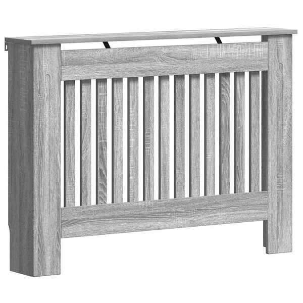 vidaXL Radiator Deksel Gr&aring; Sonoma 112 x 19 x 81,5 cm Konstruert tre
