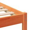 vidaXL Sengestamme med hodegjerde Vokset Brun 140 x 190 cm Massiv furu