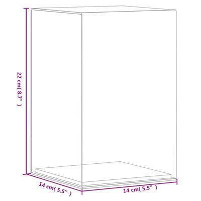 vidaXL Visningsboks gjennomsiktig 14x14x22 cm akryl