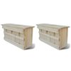 vidaXL Spurvehus 2 stk tre 44x15,5x21,5 cm