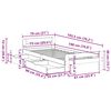 vidaXL Sengeramme uten madrass voksbrun 75x190 cm heltre furu