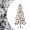 vidaXL Kunstig juletre med julekuler 210 cm 300 LED-lys Varmhvit