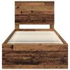 vidaXL Sengestamme med hodegjerde Gammelt tre 90 x 200 cm Massiv furu