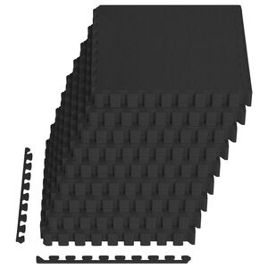 vidaXL Gulvmatter 54 stk 4,86 ㎡ EVA-skum svart