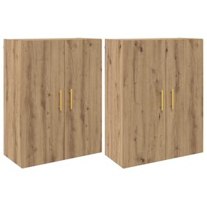 vidaXL Vegghengt skap 2 stk. Artisan Eik 69,5 x 34 x 90 cm