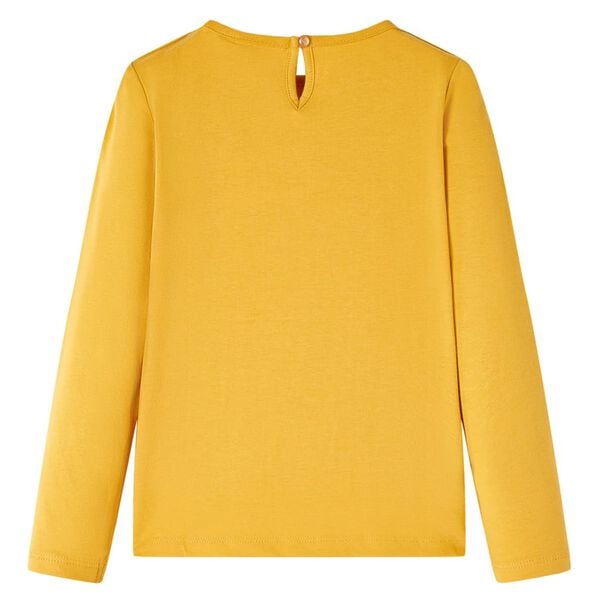 T-skjorte for barn med lange ermer oker 140