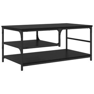 vidaXL Kaffebord Svart Eik 90 x 49 x 40 cm Konstruert tre