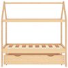vidaXL Ramme for barneseng med skuff heltre furu 70x140 cm