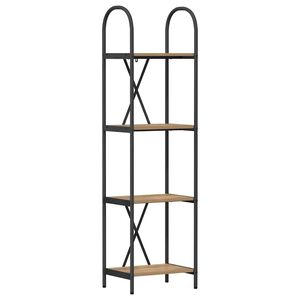 vidaXL Bokhylle 4 niv&aring;er 40 x 30 x 146 cm Konstruert tre Artisan Eik