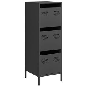 vidaXL Highboard svart 39x35x103,5 cm st&aring;l