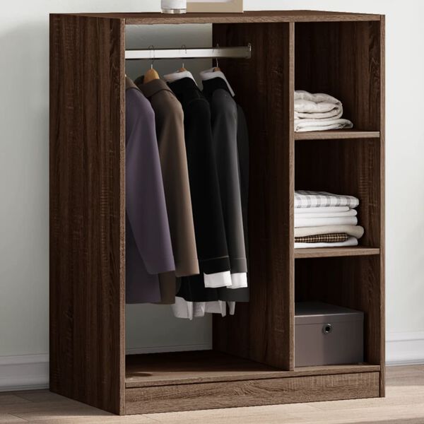 vidaXL Garderobe brun eik 77x48x102 cm konstruert tre