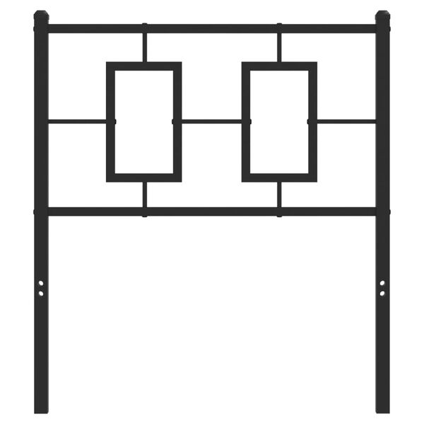 vidaXL Utskiftbar sengegavl i metall svart 75 cm