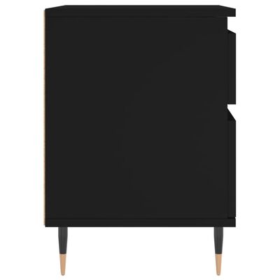 vidaXL Nattbord svart 40x35x50 cm konstruert tre