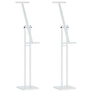 vidaXL Messe Utstillinger 2 stk. Hvit 26,5 x 26,5 x 150 cm St&aring;l