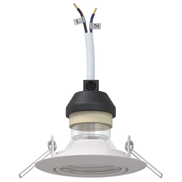 vidaXL Spotlight 12 pcs Hvit 9 x 9 x 2.5 cm Metall