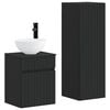 vidaXL Baderomsinnredningssett 2 stk. Svart 33 x 34,5 x 100 cm