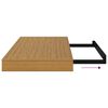 vidaXL Vegghylle Veggmontert Beige 50 x 23 x 4 cm Konstruert tre