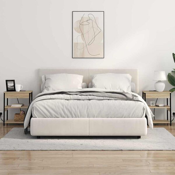 vidaXL Nattbordskap Sonoma eik 41 x 31 x 51 cm Konstruert tre