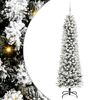 vidaXL Kunstig juletre med 300 LED Hvit 210 cm PVC og Metall og Plast
