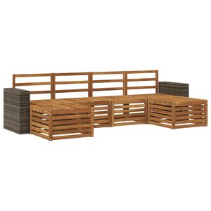 vidaXL Utend&oslash;rs sofa-sett 6 stk. Naturlig