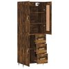 vidaXL Highboard r&oslash;kt eik 69,5x34x180 cm konstruert tre