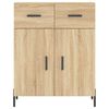 vidaXL Highboard sonoma eik 69,5x34x180 cm konstruert tre