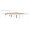 vidaXL Seniorseng med hodegavl hvit 180x200 cm heltre furu