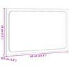 vidaXL Baderomsspeil med LED brun eik 60x8,5x38 cm konstruert tre