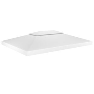 vidaXL Dobbel toppduk til paviljong 310 g/m&sup2; 4x3 m hvit